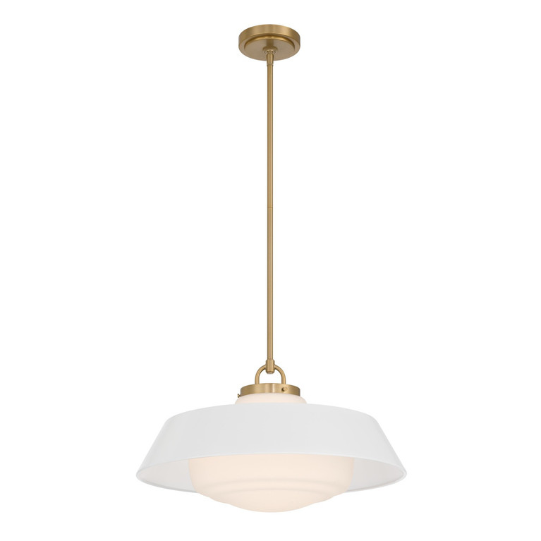 Crystorama - XAN-8009-VG-WH - Three Light Pendant - Xander - Vibrant Gold