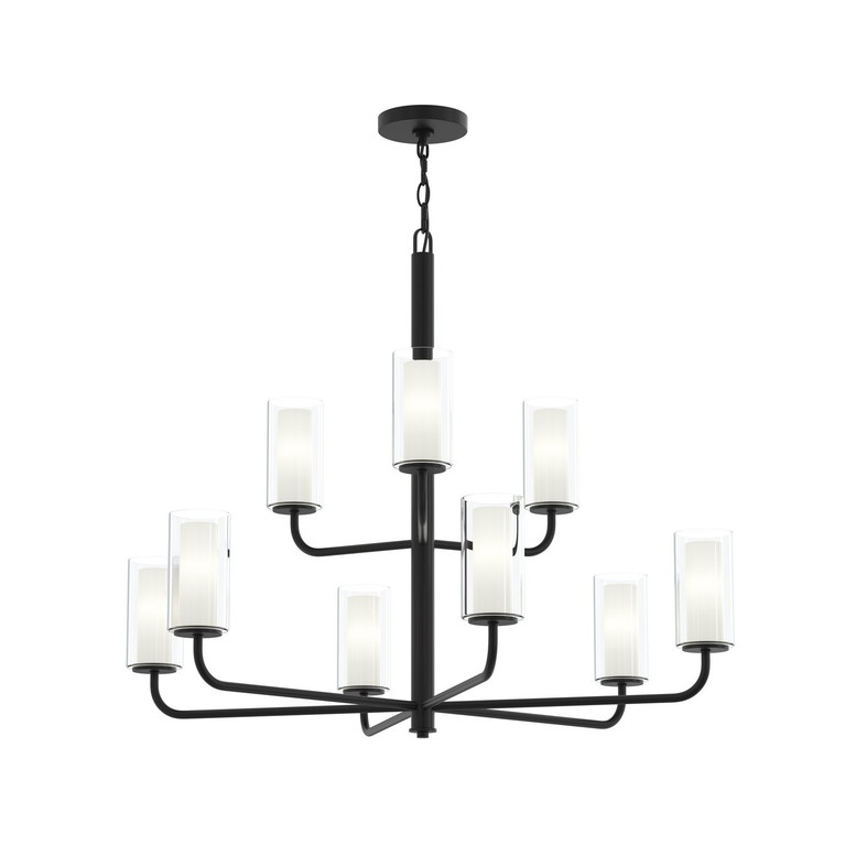 Progress Lighting - P400478-31M - Nine Light Chandelier - Mack - Matte Black