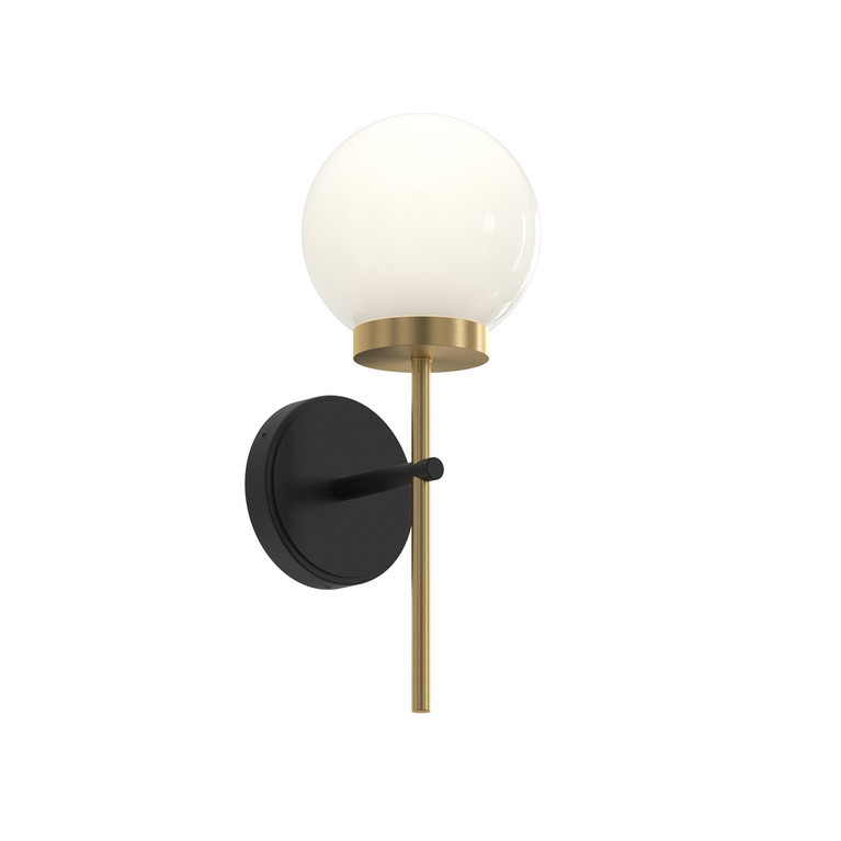 Progress Lighting - P710157-319 - One Light Wall Sconce - Rigsby - Matte Black and Brushed Gold
