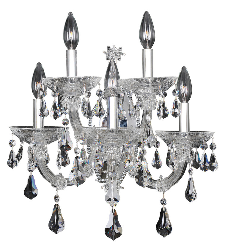 Allegri - 023421-010-FR001 - Five Light Wall Bracket - Brahms - Chrome