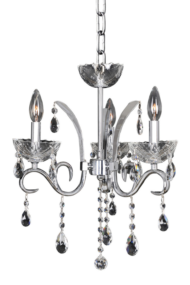 Allegri - 023855-010-FR001 - Three Light Chandelier - Catalani - Chrome