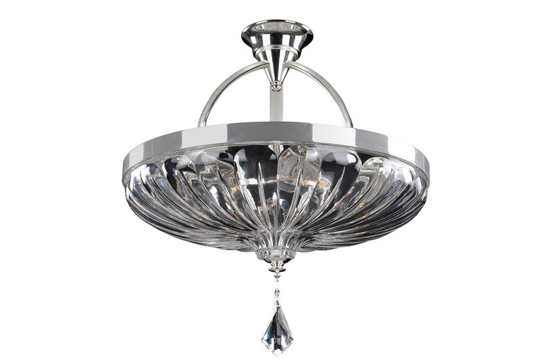 Allegri - 028545-017-FR001 - Six Light Semi Flush Mount - Orecchini - Two Tone Silver