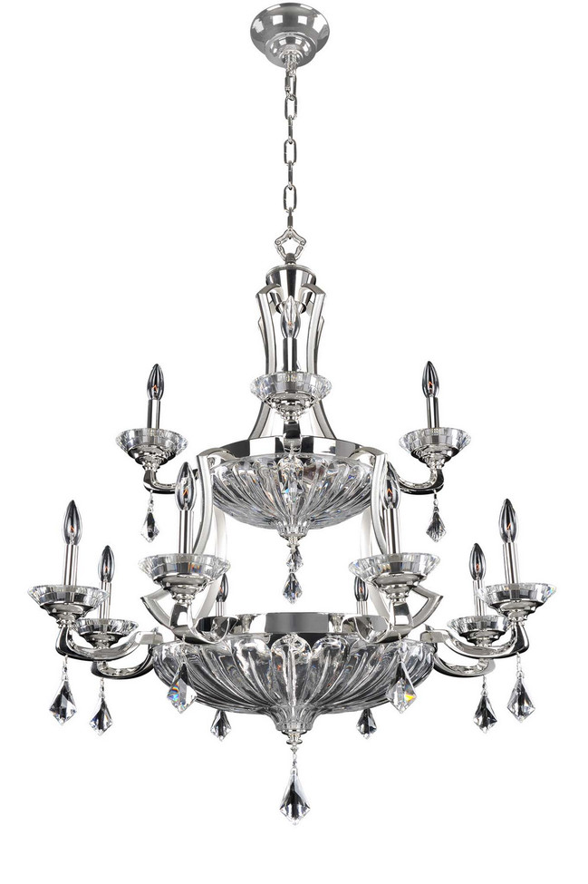 Allegri - 028556-017-FR001 - 12 Light Chandelier - Orecchini - Two Tone Silver