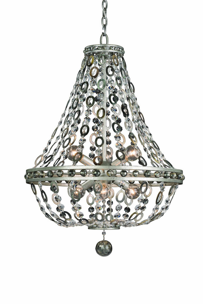 Allegri - 029951-042 - Six Light Pendant - Lucia - Vintage Silver Leaf
