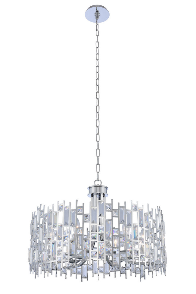Allegri - 033051-010-FR001 - Six Light Pendant - Fonseca - Chrome