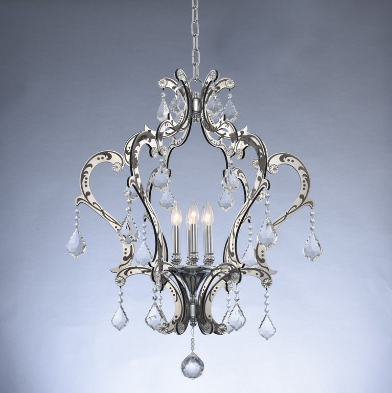 Allegri - 034051-048-FR001 - Six Light Pendant - Argento - Matte Black w-Polished Stainless Steel