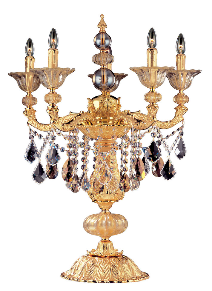 Allegri - 10495-016-FR000 - Five Light Table Lamp - Mendelssohn - Two Tone Gold - 24K