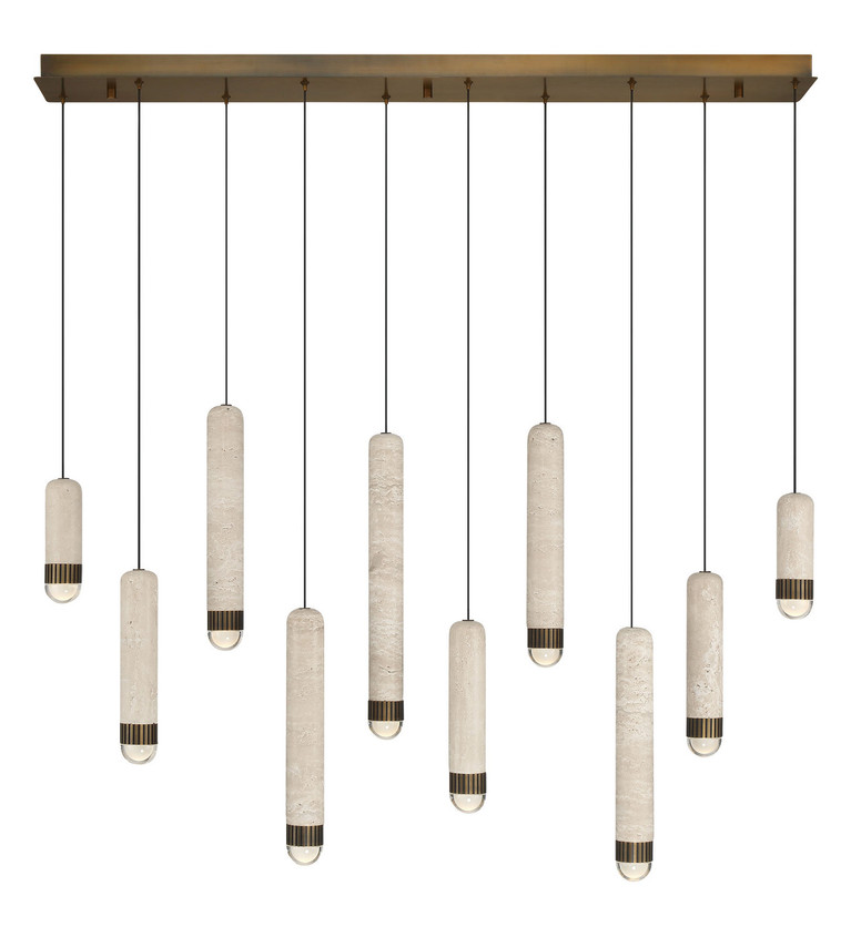 Eurofase - 50129-027 - LED Linear Chandelier - Cambre - Antique Brass