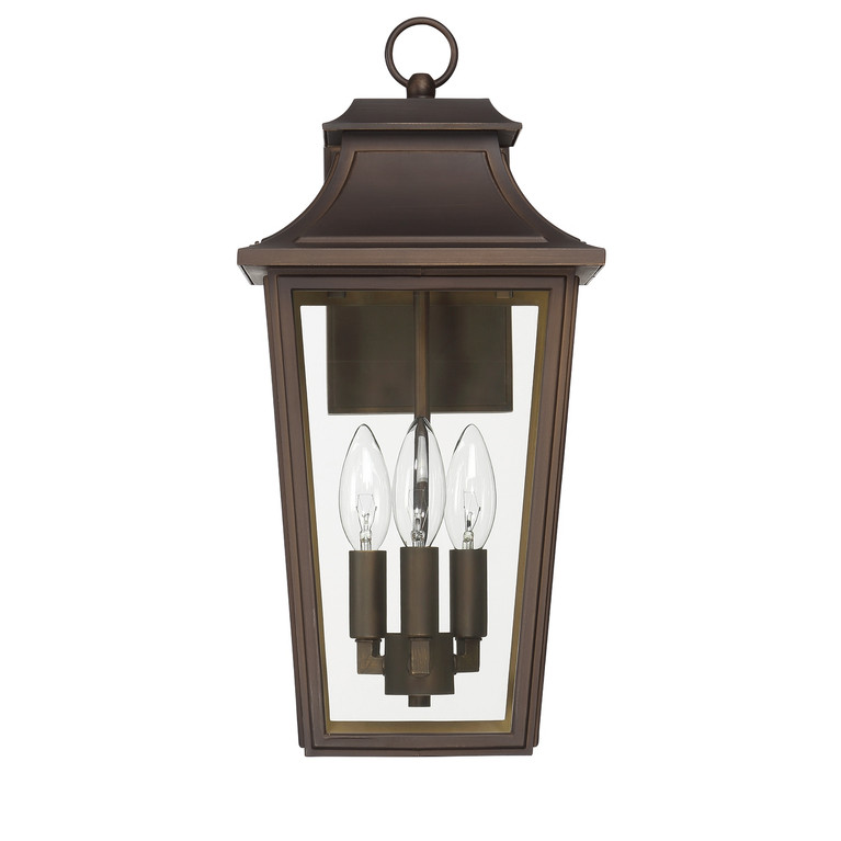 Hunter - 46083 - Three Light Outdoor Wall Mount - Spring Cove - Matte Bronze