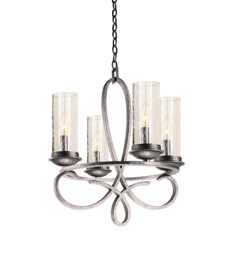 Kalco - 2671PS/1100 - Four Light Chandelier - Grayson - Pearl Silver