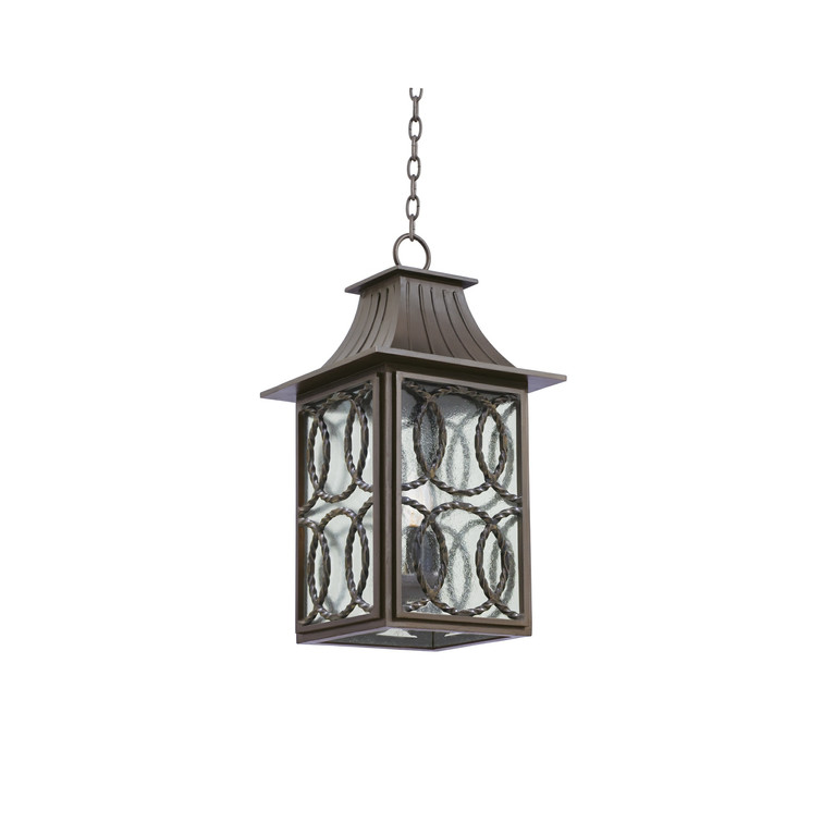 Kalco - 404250AGB - Three Light Hanging Lantern - Monterey Outdoor - Aged Bronze