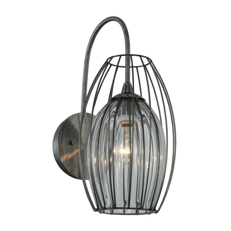 Kalco - 404821CM - One Light Wall Sconce - Emilia - Chemical Stainless Steel