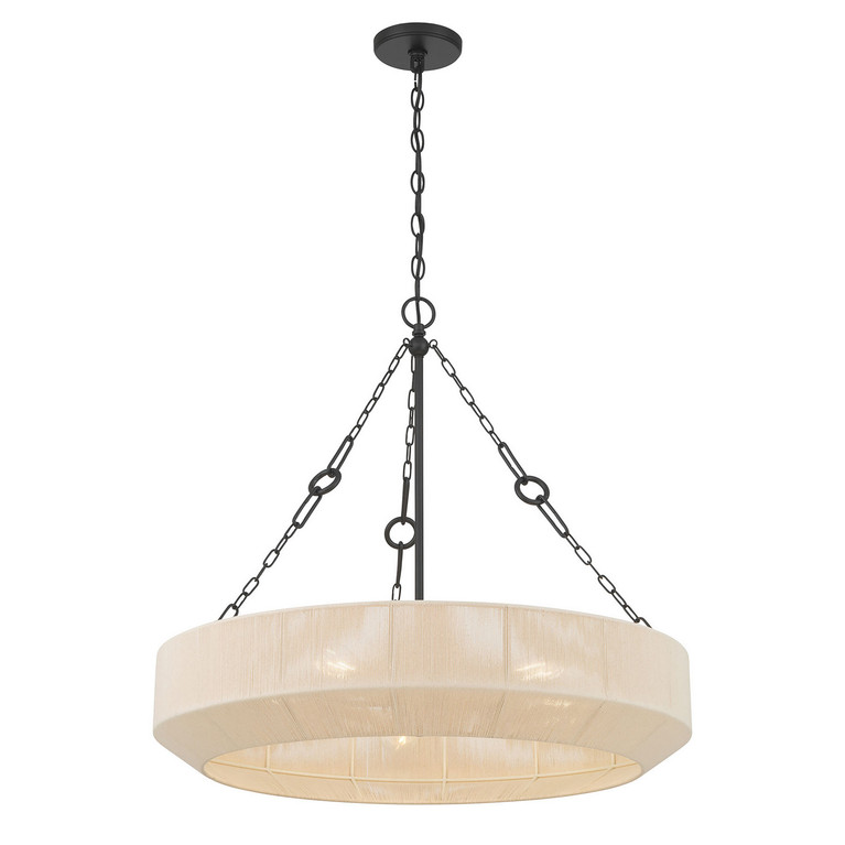 Millennium - 206105-MB - Five Light Pendant - Tresselle - Matte Black