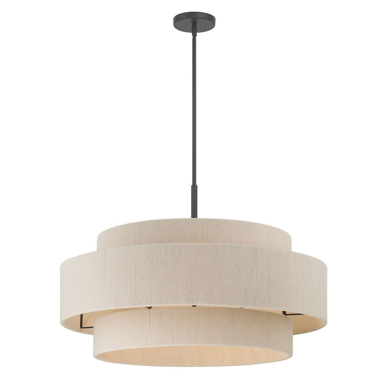 Millennium - 208106-MB - Six Light Pendant - Helbert - Matte Black