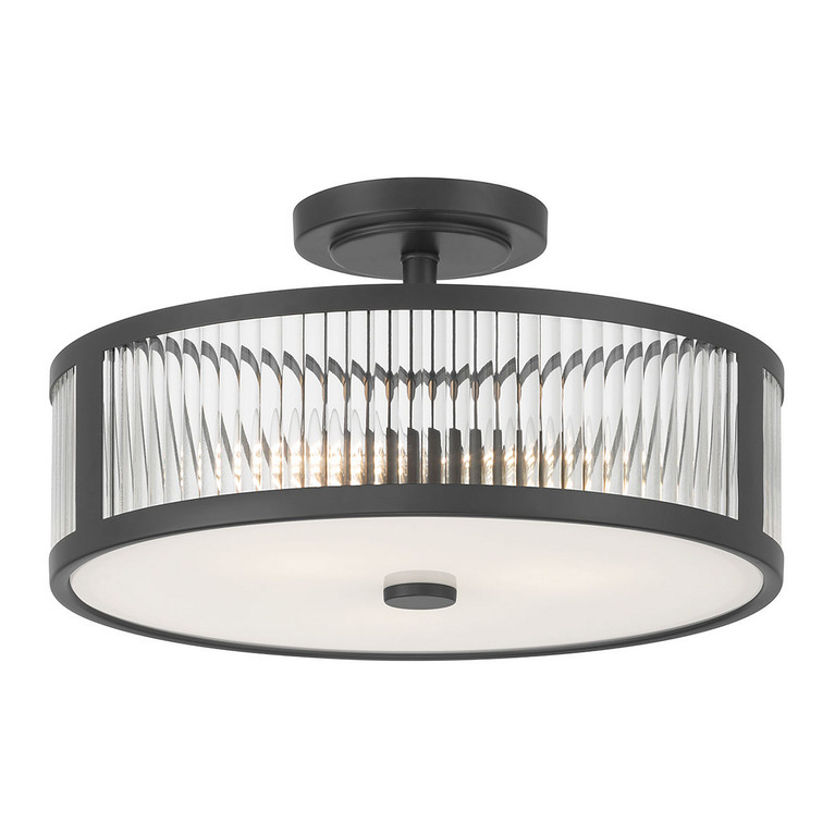 Millennium - 23303-MB - Three Light Semi-Flush Mount - Ardezia - Matte Black
