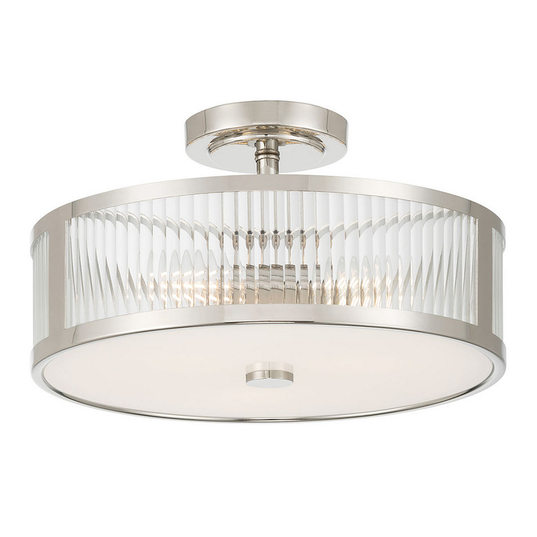 Millennium - 23303-PN - Three Light Semi-Flush Mount - Ardezia - Polished Nickel