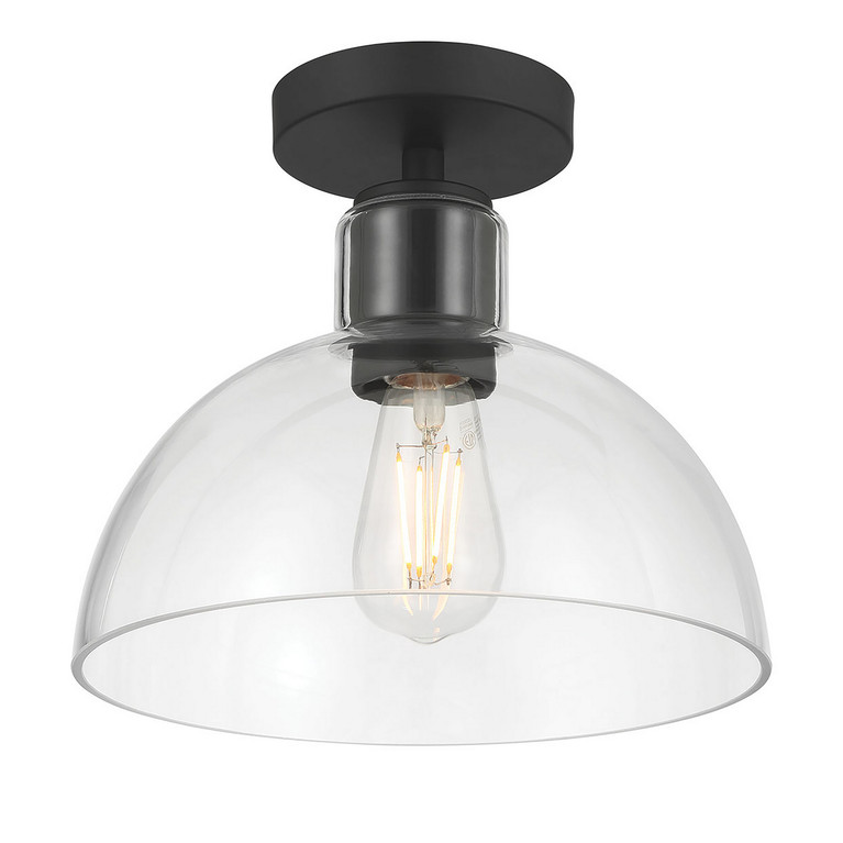 Millennium - 6021-MB - One Light Semi-Flush Mount - Knightsdale - Matte Black