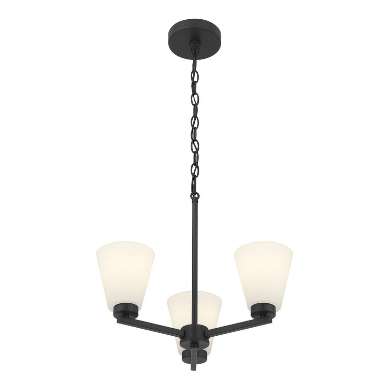 Millennium - 64103WG-MB - Three Light Chandelier - Strayhan - Matte Black