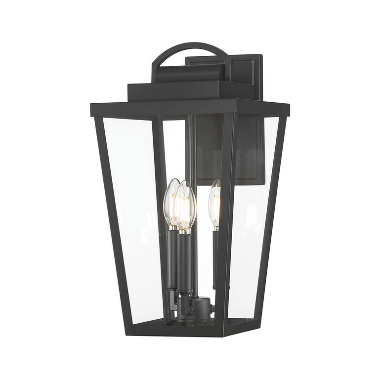 Millennium - 68003-PBK - Three Light Lantern - Brenwick - Powder Coated Black
