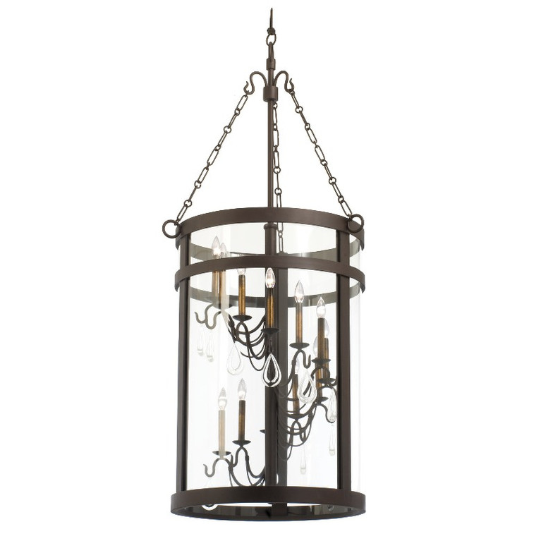 Kalco - 5804BZ - 12 Light Foyer Pendant - Morris - Bronze