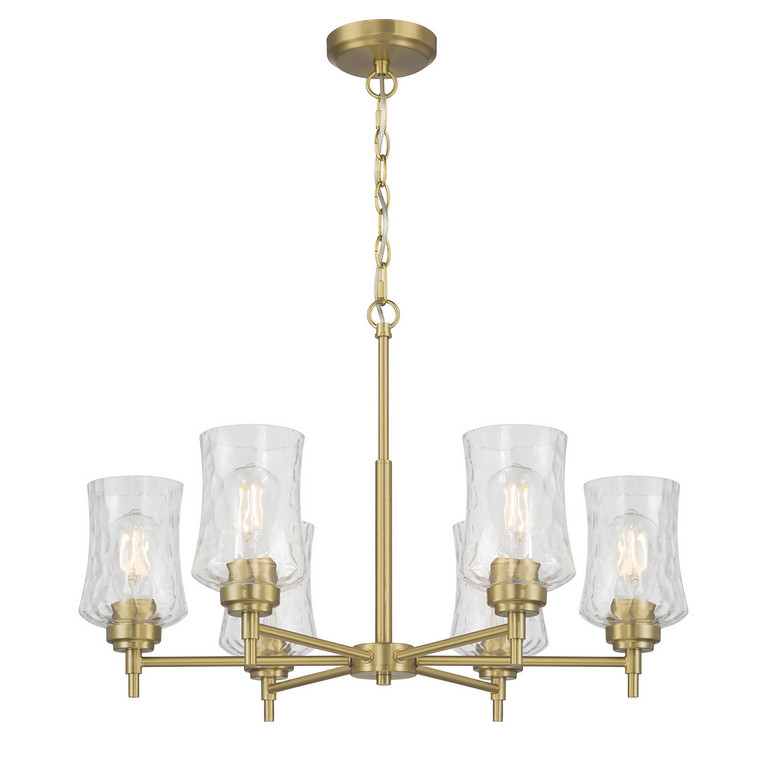 Millennium - 909106-VB - Six Light Chandelier - Clarvyn - Vintage Brass
