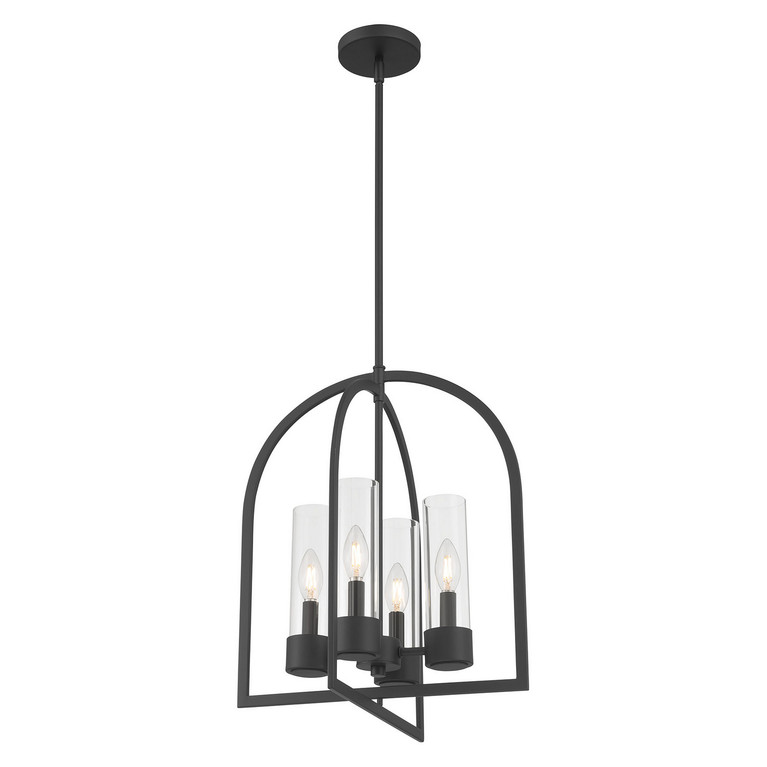 Millennium - 9904-MB - Four Light Pendant - Evandrel - Matte Black