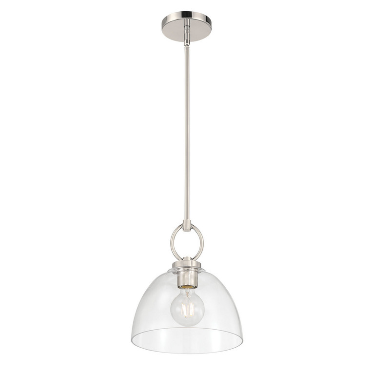 Millennium - 9951-PN - One Light Pendant - Velto - Polished Nickel
