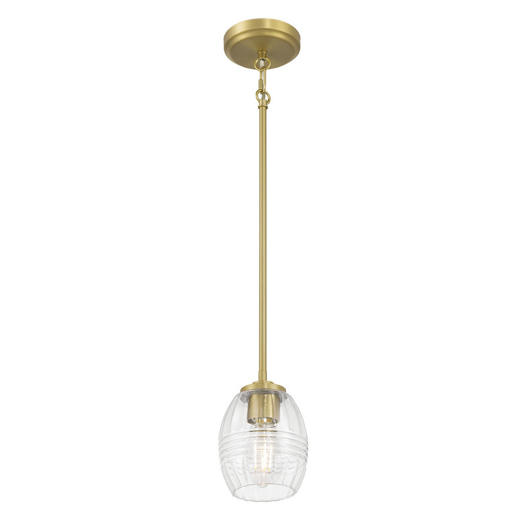 Millennium - 9981-VB - One Light Mini Pendant - Miravelle - Vintage Brass