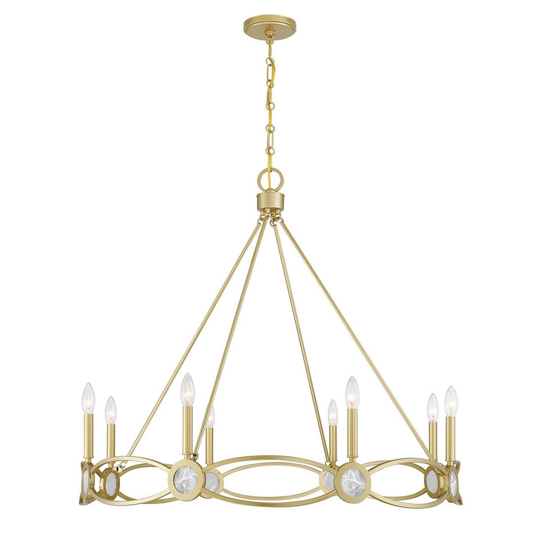 Savoy House - 1-4102-8-328 - Eight Light Chandelier - Minette - Spun Gold