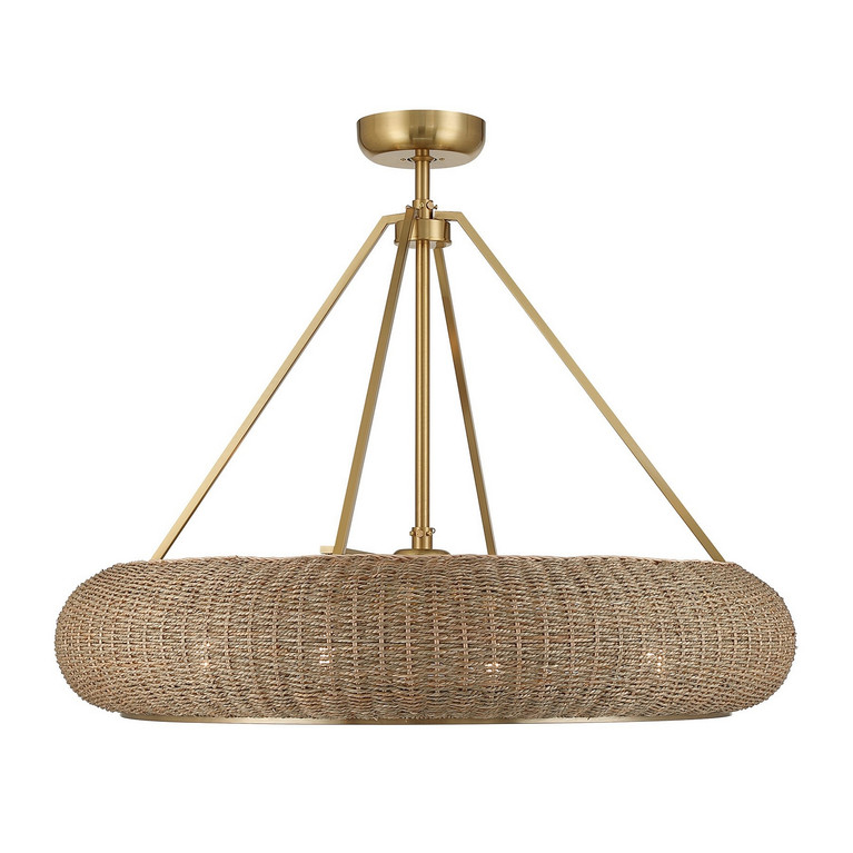 Savoy House - 40-FD-8302-322 - Four Light Fan D'Lier - Gaia - Warm Brass
