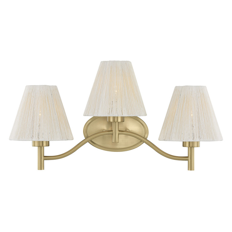 Savoy House - 8-6081-3-127 - Three Light Bathroom Vanity - Rosa - Noble Brass