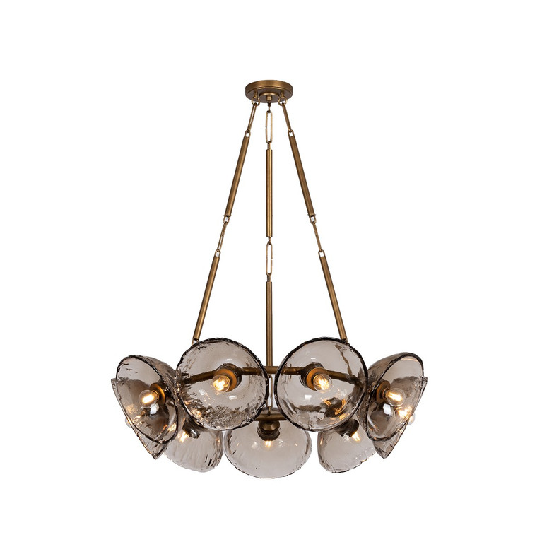 Troy Lighting - F5436-PGL - Nine Light Chandelier - Diego - Patina Gold Leaf