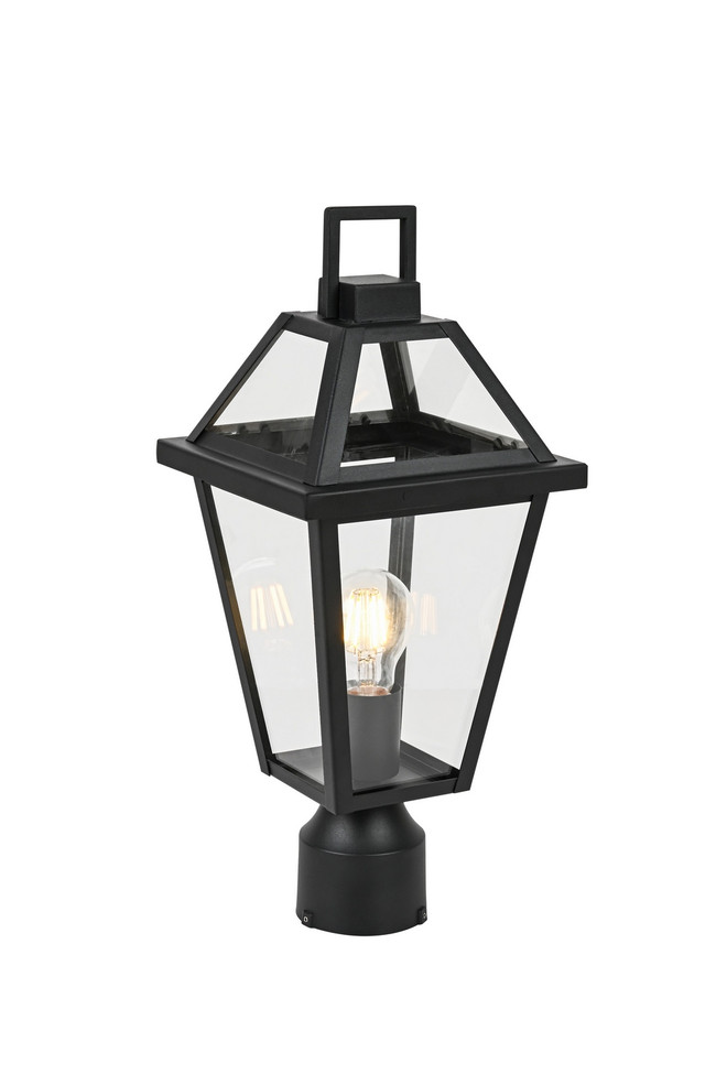 Matteo Lighting - E22311MB - One Light Outdoor Lantern - Layla - Matte Black