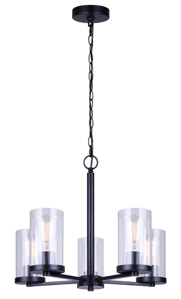 Canarm - ICH1234A05BK - Five Light Chandelier - Britton - Matte Black