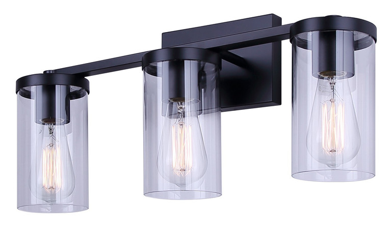 Canarm - IVL1234A03BK - Three Light Vanity - Britton - Matte Black