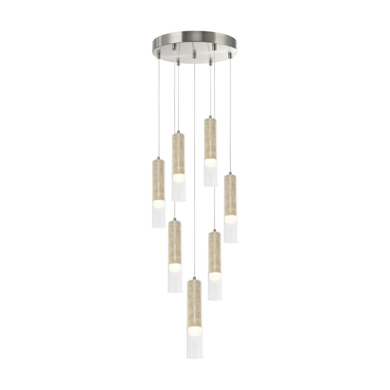 Artcraft - AC5107BN - LED Chandelier - Zara - Brushed Nickel