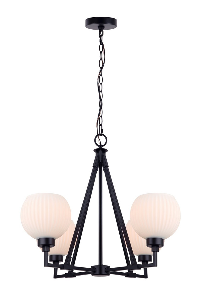 Canarm - ICH2257B04BK - Four Light Chandelier - Nella - Matte Black
