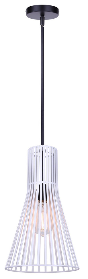 Canarm - IPL1238A01BW - One Light Pendant - Elim - Matte Black And White