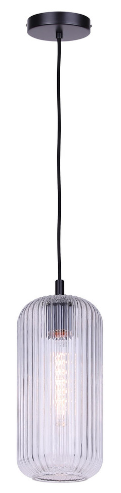 Canarm - IPL1250A01BK-CR - One Light Pendant - Malek - Matte Black