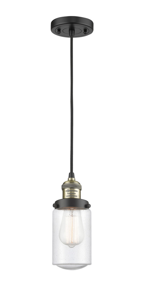 Innovations - 201C-BAB-G314 - One Light Mini Pendant - Franklin Restoration - Black Antique Brass
