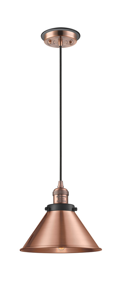 Innovations - 201CBP-ACBK-M10-AC - One Light Mini Pendant - Franklin Restoration - Antique Copper