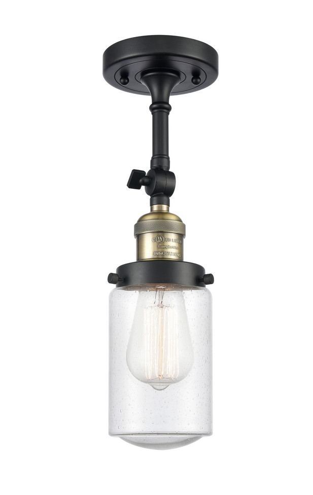 Innovations - 201F-BAB-G314-LED - LED Semi-Flush Mount - Franklin Restoration - Black Antique Brass