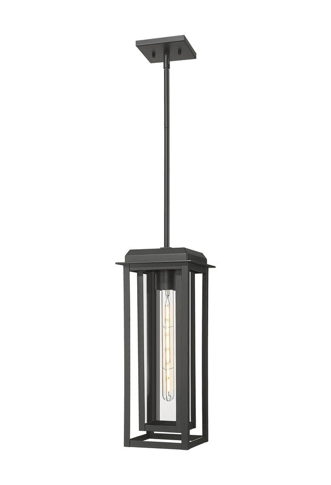 Innovations - 9951-1H-BK-19-CG-BK-CL - One Light Pendant - Mansfield - Matte Black