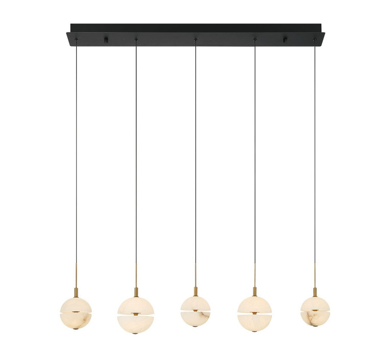 Lib & Co. - 12375-02 - LED Chandelier - Corfu - Black
