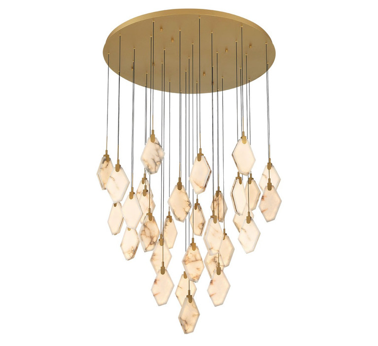Lib & Co. - 12385-030 - LED Chandelier - Kosmos - Painted antique brass