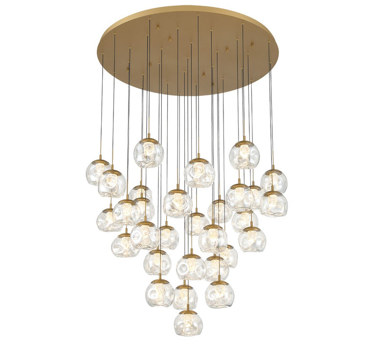 Lib & Co. - 12443-030 - LED Chandelier - Camerino - Painted antique brass