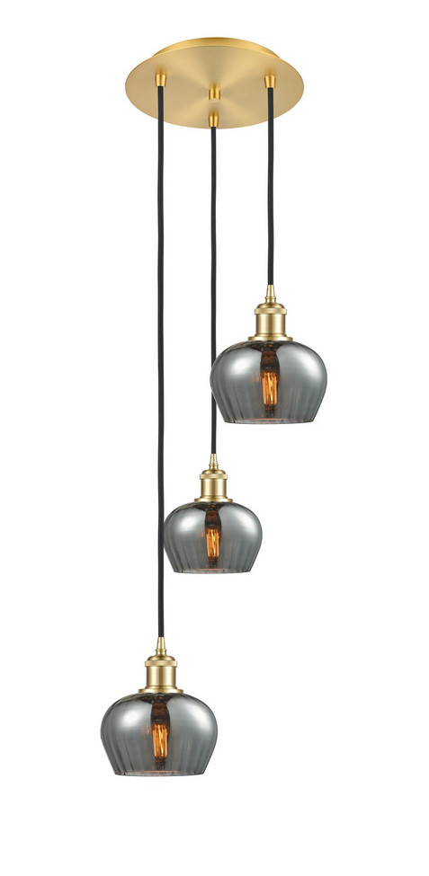Innovations - 113B-3P-SG-G93 - Three Light Pendant - Ballston - Satin Gold