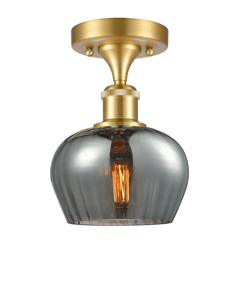 Innovations - 516-1C-SG-G93 - One Light Semi-Flush Mount - Ballston - Satin Gold