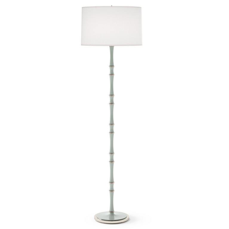 Robert Abbey - CL74 - One Light Floor Lamp - Kane - Celadon w/Polished Nickel