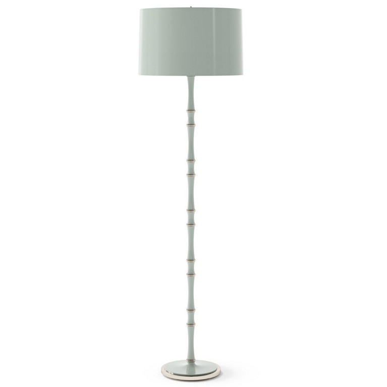 Robert Abbey - CL74X - One Light Floor Lamp - Kane - Celadon w/Polished Nickel